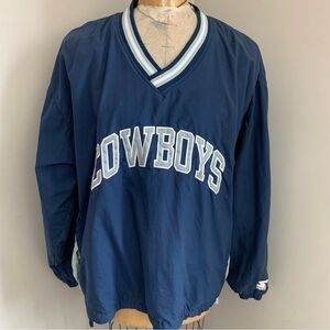 Vintage 90s Dallas Cowboys Reversible Pullover Starter NFL Proline Size Large